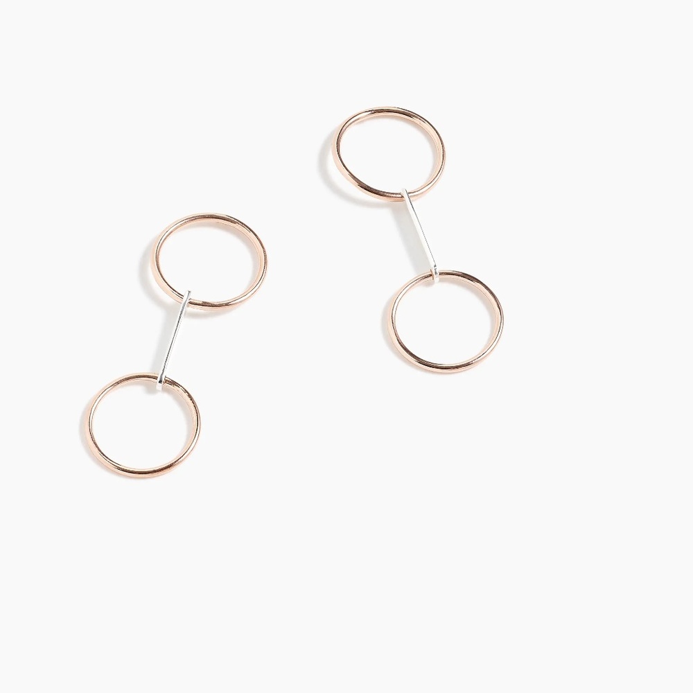 J. Crew Vermeil/Sterling Double‎ Circle Earrings